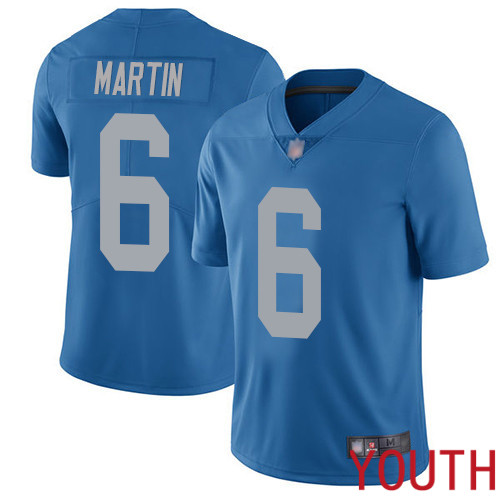 Detroit Lions Limited Blue Youth Sam Martin Alternate Jersey NFL Football #6 Vapor Untouchable->youth nfl jersey->Youth Jersey